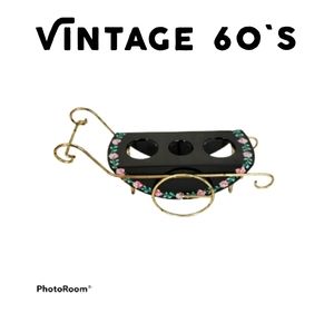 Vintage 60's Cosmetics Holder Mini Cart